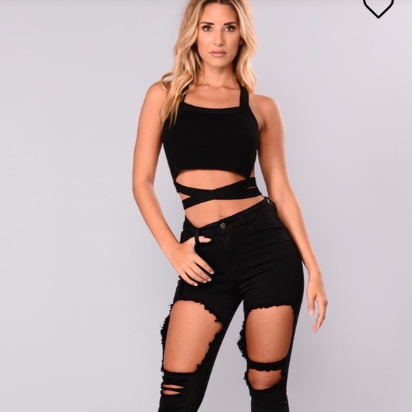 Fashion nova | lace up top size small - Picture 3 of 3